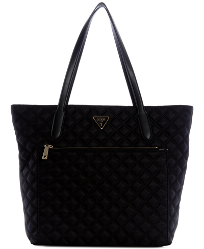 Guess Jaxi Top Zip Tote In Black