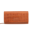 MANCINI WOMEN'S CROCO COLLECTION RFID SECURE CLUTCH WALLET