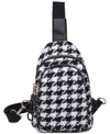 URBAN EXPRESSIONS ACE HOUNDSTOOTH SLING BACKPACK