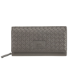 Mancini Women's Basket Weave Collection Rfid Secure Clutch Wallet In Gray