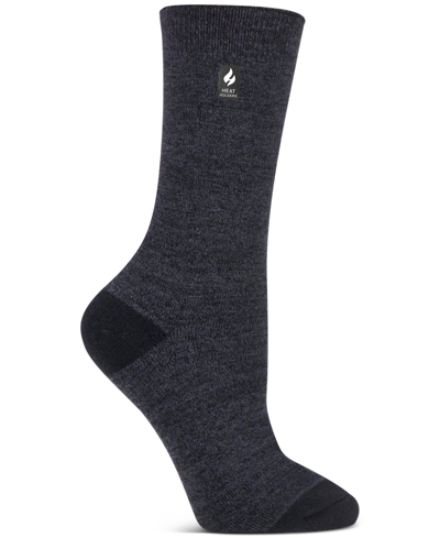Heat Holders Women's Ultra Lite Brenda Twist Crew Socks In Black