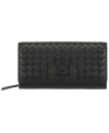 MANCINI WOMEN'S BASKET WEAVE COLLECTION RFID SECURE CLUTCH WALLET