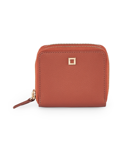 Lodis Women's Julia Double Zip Around Wallet In Chestnut