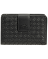 Mancini Women's Basket Weave Collection Rfid Secure Mini Clutch Wallet In Black