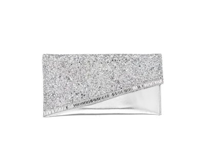 Nina Women's Asymmetrical Baguette Crystal Clutch In Silver-tone