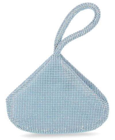 Inc International Concepts Inc Doris Sparkle Mesh Pouch, Created For Macy's In Light Blue