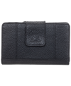 Mancini Women's Pebbled Collection Rfid Secure Clutch Wallet In Black
