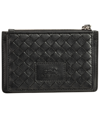 MANCINI WOMEN'S BASKET WEAVE COLLECTION RFID SECURE CARD CASE AND COIN POCKET