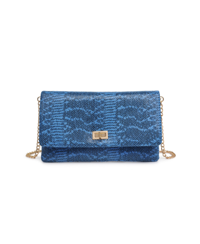 Urban Expressions Women's Rykard Snake Clutch In Blue