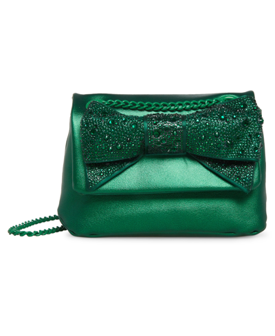 Betsey Johnson Women's All That Shimmers Bow Bag In Green
