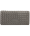 Mancini Women's Basket Weave Collection Rfid Secure Trifold Wallet In Gray