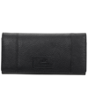 Mancini Women's Pebbled Collection Rfid Secure Trifold Wing Wallet In Black
