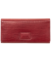 MANCINI WOMEN'S CROCO COLLECTION RFID SECURE TRIFOLD WALLET