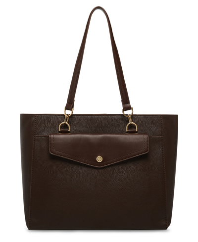 Anne Klein Women's Bridge Magnetic Snap Tote Bag With Pouch In Brown