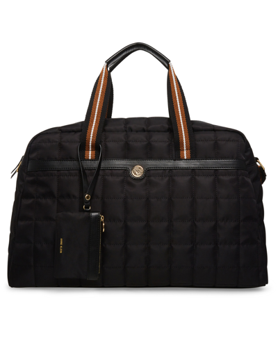 Anne Klein Women's Quilted Nylon Top Zip Weekender Bag In Black