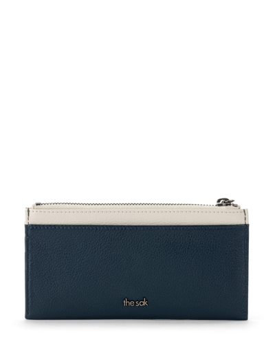 The Sak Women's Neva Card Wallet In Indigo Block