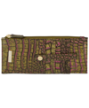 Brahmin Credit Card Melbourne Embossed Leather Wallet In Pesto