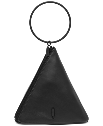 Thacker Trina Triangle Bangle Leather Pouch In Black