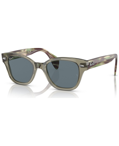 Ray Ban Unisex Polarized Sunglasses, Rb0880s52-p In Transparent Green