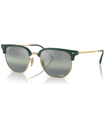 Ray Ban Unisex Polarized Low Bridge Fit Sunglasses, Rb4416f55-zp In Green On Arista