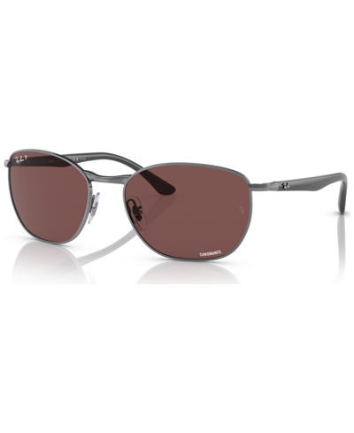 Ray Ban Unisex Polarized Sunglasses, Rb370257-p In Gunmetal