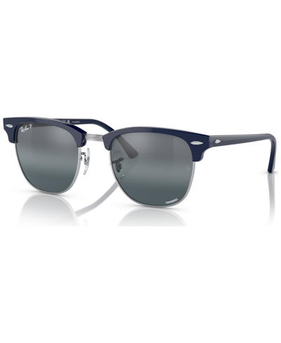 Ray Ban Ray-ban Polarized Square Sunglasses, 53mm In Black/blue Polarized Mirror
