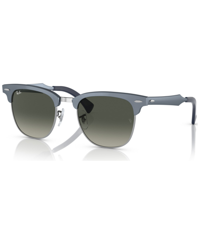 Ray Ban Unisex Sunglasses, Rb350751-y In Brushed Blue On Silver-tone