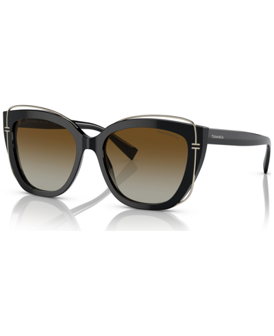 Tiffany & Co Women's Polarized Sunglasses, Tf414854-yp In Black