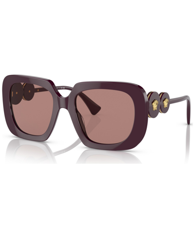 Versace Women's Low Bridge Fit Sunglasses, Ve4434 In Bordeaux