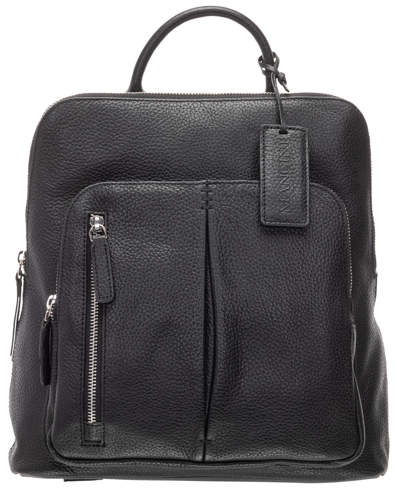 Mancini Women's Pebbled Brigette Backpack In Black