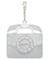 Betsey Johnson Women's Glitter Phone Card Case In Silver-tone
