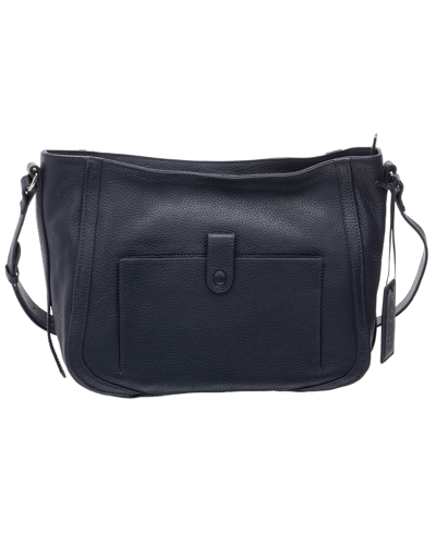 Mancini Women's Pebbled Sophia Crossbody Handbag In Navy