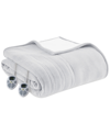 Serta Electric Reversible Fleece To Sherpa Blanket, Twin In Light Grey