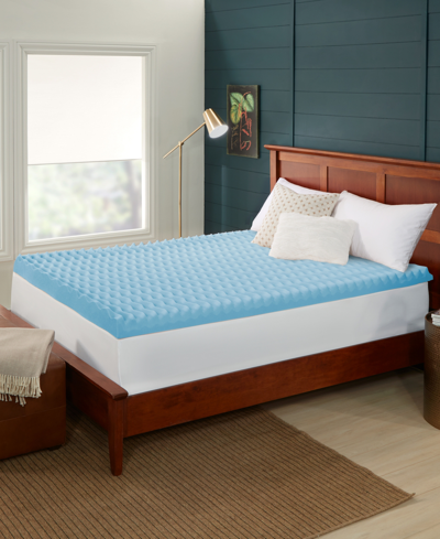 Dream Serenity Closeout!  4" Memory Foam Mattress Topper, King In Blue