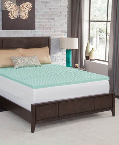 Dream Serenity 2" Memory Foam Mattress Topper, Queen In Green