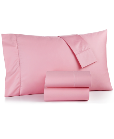 Charter Club Damask Solid 550 Thread Count 100% Cotton 4-pc. Sheet Set, California King, Created For Macy's In Cherry Blossom
