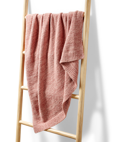 Hotel Collection Luxe Knit Throw, 50" X 70", Created For Macy's In Desert Rose