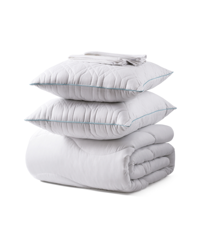 Allied Home Tencel Soft And Breathable 5 Piece Mattress Pad Set, Full In White