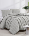 SOUTHSHORE FINE LINENS DHARA 3 PIECE TEXTURED DUVET COVER AND SHAM SET, FULL/QUEEN