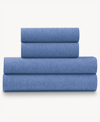 Ella Jayne Soft Heather Jersey Knit 4-pc. Sheet Set, King In Blue