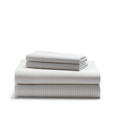 Ralph Lauren Sloane Checked Antimicrobial 4-pc. Sheet Set, Queen In Gray
