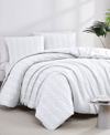 Southshore Fine Linens Dhara 2 Piece Textured Duvet Cover Set, Twin/twin Xl In White