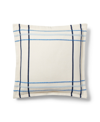 Ralph Lauren Arielle Frame Decorative Pillow, 20" X 20" Bedding In Navy Cream