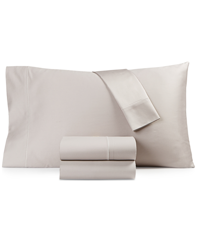 Hotel Collection 525 Thread Count Egyptian Cotton 3-pc. Sheet Set, Twin Xl, Created For Macy's Bedding In Grey