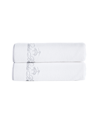 Brooks Brothers Contrast Frame 2 Piece Turkish Cotton Bath Towel Set Bedding In White