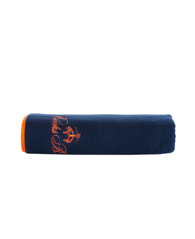 Brooks Brothers Contrast Frame Bath Towel In Navy