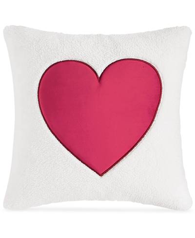 Charter Club Damask Designs Sherpa Heart Decorative Pillow, 18" X 18",, Created For Macy's Bedding In Light Beige