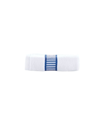 Brooks Brothers Fancy Border Turkish Cotton Washcloth, 12" X 12" In Royal Blue