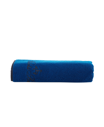 Brooks Brothers Contrast Frame Turkish Cotton Bath Towel, 55" X 28" In Royal Blue