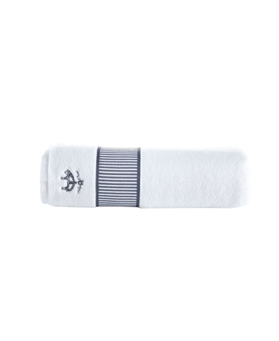 Brooks Brothers Fancy Border Turkish Cotton Bath Towel, 55" X 28" In Anthracite